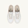 MEDALIST LOW SNEAKERS IN WHITE LEATHER AND TIDAL FOAM MEDALIST LOW SNEAKERS IN WHITE LEATHER AND TIDAL FOAM