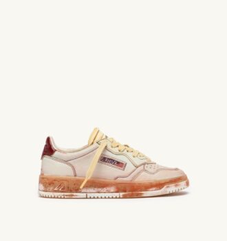 MEDALIST LOW SNEAKERS SUPER VINTAGE IN SPA BLUE AND RUSSET BROWN LEATHER