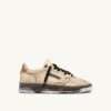 MEDALIST LOW SNEAKERS SUPER VINTAGE IN WHITE AND BROWN SUGAR LEATHER