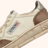 MEDALIST LOW SNEAKERS SUPER VINTAGE IN WHITE AND SILVER LEATHER AND BURNED SUEDE