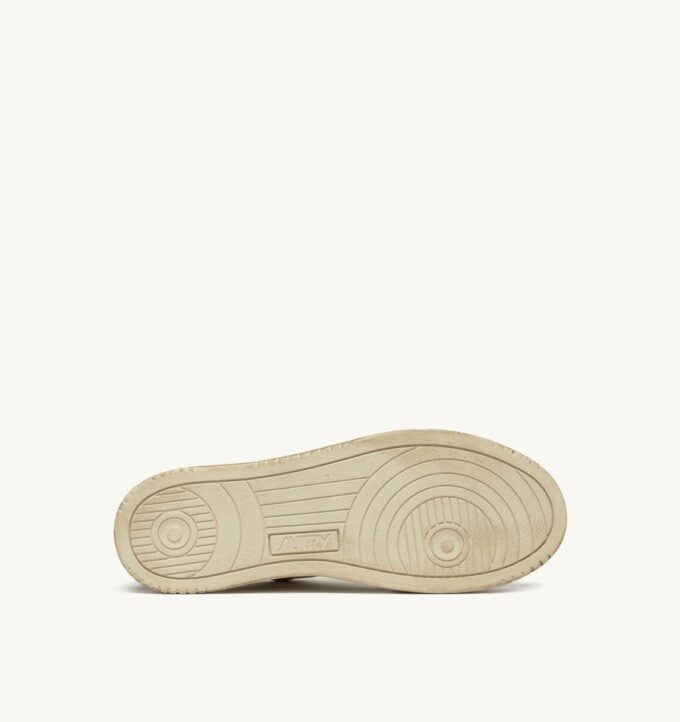 MEDALIST LOW SNEAKERS SUPER VINTAGE IN WHITE AND SILVER LEATHER AND LIZARD SUEDE