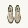 MEDALIST LOW SNEAKERS SUPER VINTAGE IN WHITE AND SILVER LEATHER AND LIZARD SUEDE