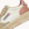MEDALIST LOW SNEAKERS SUPER VINTAGE IN WHITE CAMEO BROWN AND SAFARI LEATHER