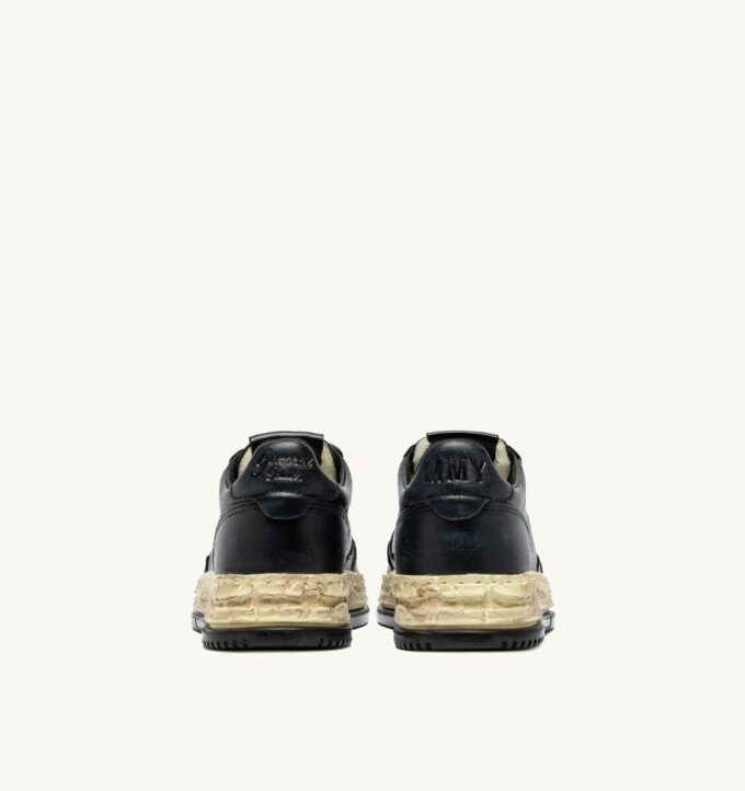 MEDALIST LOW SUPER VINTAGE ‘Autry x Maison MIHARA YASUHIRO General Scale.’ SNEAKERS IN BLACK LEATHER