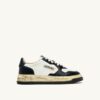 MEDALIST LOW SUPER VINTAGE ‘Autry x Maison MIHARA YASUHIRO General Scale.’ SNEAKERS IN WHITE AND BLACK LEATHER