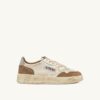 MEDALIST LOW SUPER VINTAGE SNEAKERS IN COGNAC AND MICROCHIP LEATHER SUEDE