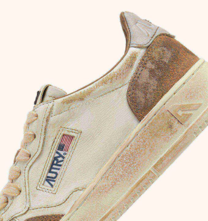 MEDALIST LOW SUPER VINTAGE SNEAKERS IN COGNAC AND MICROCHIP LEATHER SUEDE