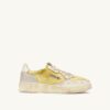 MEDALIST LOW SUPER VINTAGE SNEAKERS IN IVORY AND WHITE LEATHER AND MESH