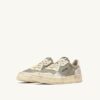 MEDALIST LOW SUPER VINTAGE SNEAKERS IN MILITARY AND WHITE LEATHER AND MESH
