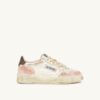 MEDALIST LOW SUPER VINTAGE SNEAKERS IN NUDE AND SEPIA LEATHER SUEDE