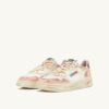 MEDALIST LOW SUPER VINTAGE SNEAKERS IN NUDE AND SEPIA LEATHER SUEDE