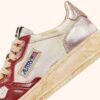 MEDALIST LOW SUPER VINTAGE SNEAKERS IN RED AND PINK BRUSHED LEATHER