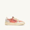 MEDALIST LOW SUPER VINTAGE SNEAKERS IN RED AND WHITE LEATHER AND MESH