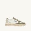 MEDALIST LOW SUPER VINTAGE SNEAKERS IN WHISPER WHITE GREEN AND SILVER