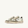 MEDALIST LOW SUPER VINTAGE SNEAKERS IN WHISPER WHITE GREEN AND SILVER