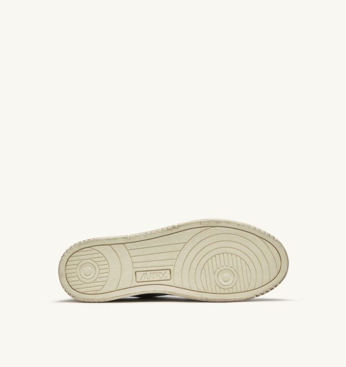 MEDALIST LOW SUPER VINTAGE SNEAKERS IN WHITE BLACK AND SILVER LEATHER