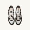 MEDALIST LOW SUPER VINTAGE SNEAKERS IN WHITE BLACK AND SILVER LEATHER