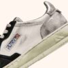 MEDALIST LOW SUPER VINTAGE SNEAKERS IN WHITE BLACK AND SILVER LEATHER