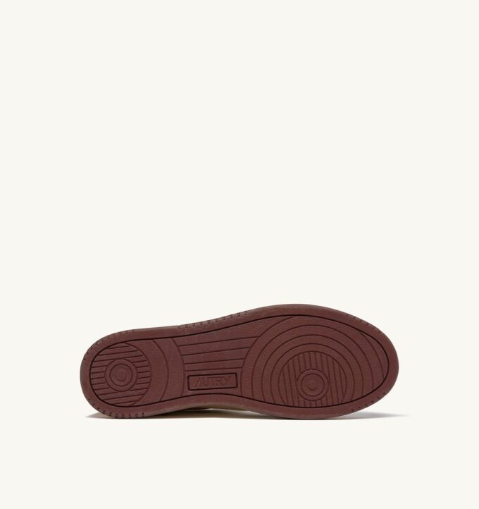 MEDALIST LOW SUPER VINTAGE SNEAKERS IN WHITE, BLACK AND SYRAH LEATHER