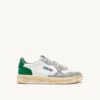 MEDALIST LOW SUPER VINTAGE SNEAKERS IN WHITE GREEN AND GRAY