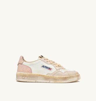 MEDALIST LOW SUPER VINTAGE SNEAKERS IN WHITE PEACHWHIP AND GRAY