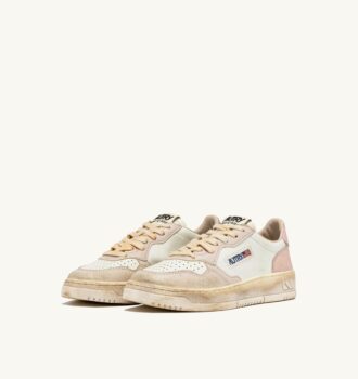 MEDALIST LOW SUPER VINTAGE SNEAKERS IN WHITE PEACHWHIP AND GRAY