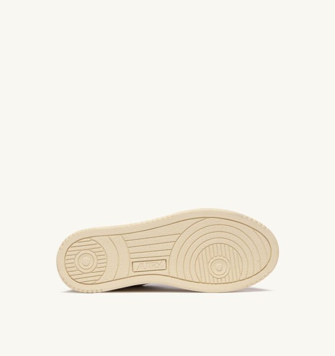 MEDALIST LOW SUPER VINTAGE SNEAKERS IN WHITE POWDER PINK AND SILVER LEATHER