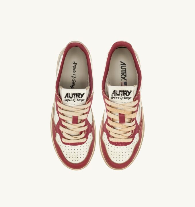 MEDALIST LOW SUPER VINTAGE SNEAKERS IN WHITE ROSE AND COPPER