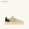 MEDALIST LOW TRICOLOR SNEAKERS IN BEIGE ECRU AND SPACE BLUE SUEDE