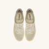 MEDALIST LOW TRICOLOR SNEAKERS IN BEIGE ECRU AND SPACE BLUE SUEDE