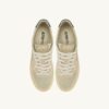 MEDALIST LOW TRICOLOR SNEAKERS IN BEIGE ECRU AND SPACE BLUE SUEDE