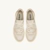 MEDALIST LOW TRICOLOR SNEAKERS IN SAND AND CIGAR SUEDE