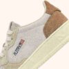 MEDALIST LOW TRICOLOR SNEAKERS IN SAND AND CIGAR SUEDE