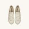 MEDALIST LOW TRICOLOR SNEAKERS IN SAND BROWN BEIGE AND GREEN GRAY SUEDE