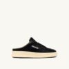 MEDALIST MULE SNEAKERS IN BLACK NAPA LEATHER
