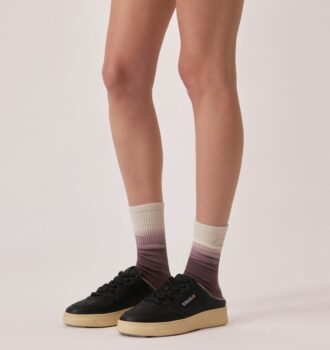 MEDALIST MULE SNEAKERS IN BLACK NAPA LEATHER