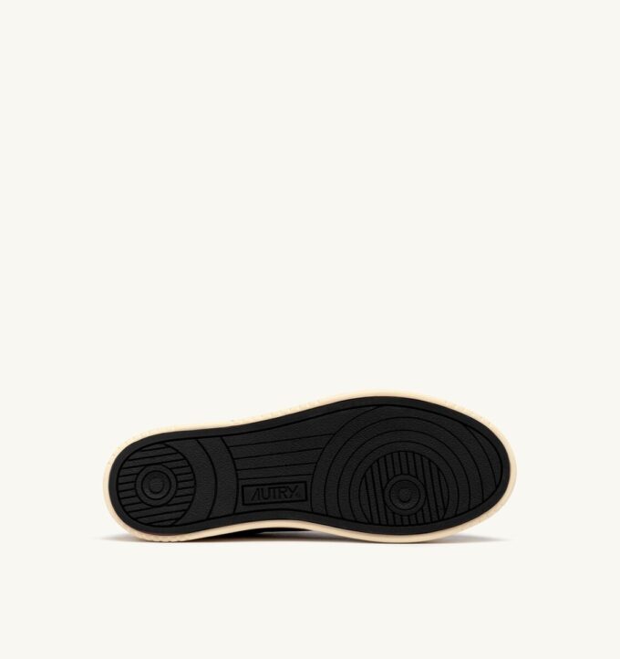 MEDALIST MULE SNEAKERS IN BLACK NAPA LEATHER