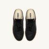 MEDALIST MULE SNEAKERS IN BLACK NAPA LEATHER