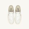 MEDALIST MULE SNEAKERS IN WHITE NAPA LEATHER