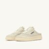 MEDALIST MULE SNEAKERS IN WINTER WHITE NAPA LEATHER