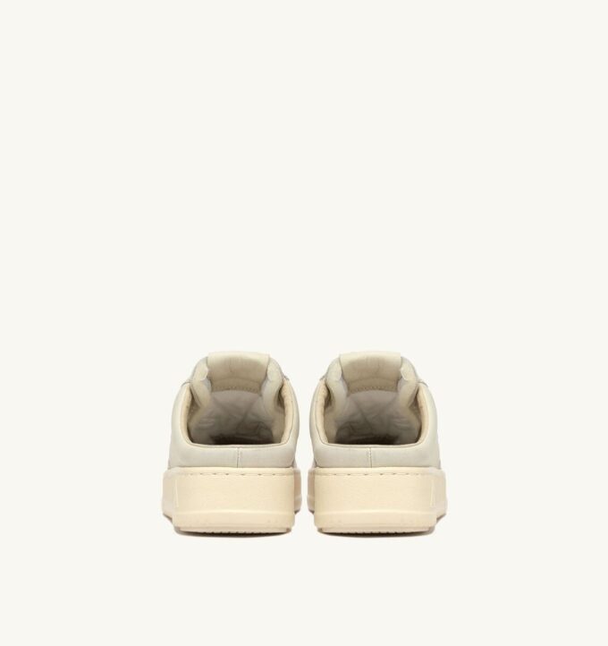 MEDALIST MULE SNEAKERS IN WINTER WHITE NAPA LEATHER