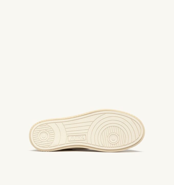 MEDALIST MULE SNEAKERS IN WINTER WHITE NAPA LEATHER