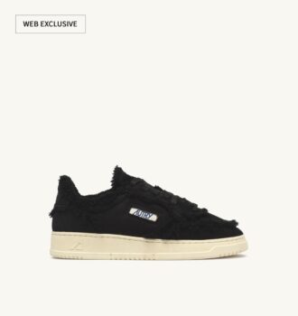 MEDALIST MUTTON SNEAKERS IN BLACK SUEDE AND SHEARLING