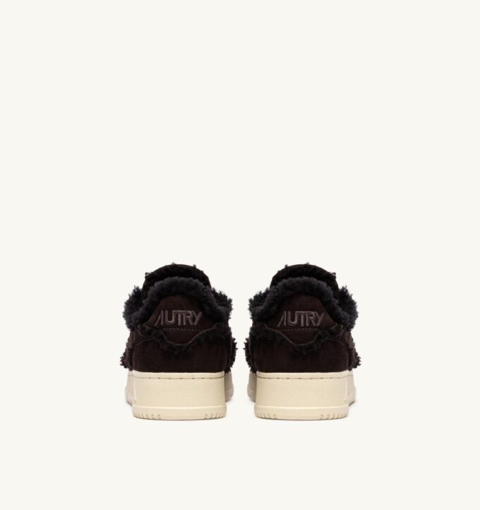 MEDALIST MUTTON SNEAKERS IN BROWN SUEDE AND SHEARLING