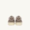 MEDALIST MUTTON SNEAKERS IN TAUPE SUEDE AND SHEARLING