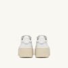 MEDALIST PLATFORM SNEAKERS IN WHITE LEATHER