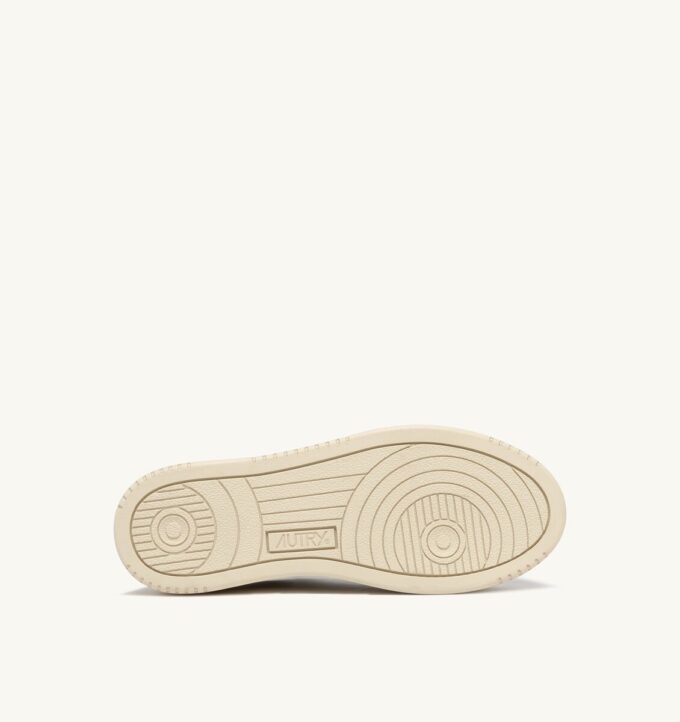 MEDALIST PLATFORM SNEAKERS IN WHITE LEATHER