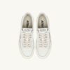 MEDALIST PLATFORM SNEAKERS IN WHITE LEATHER