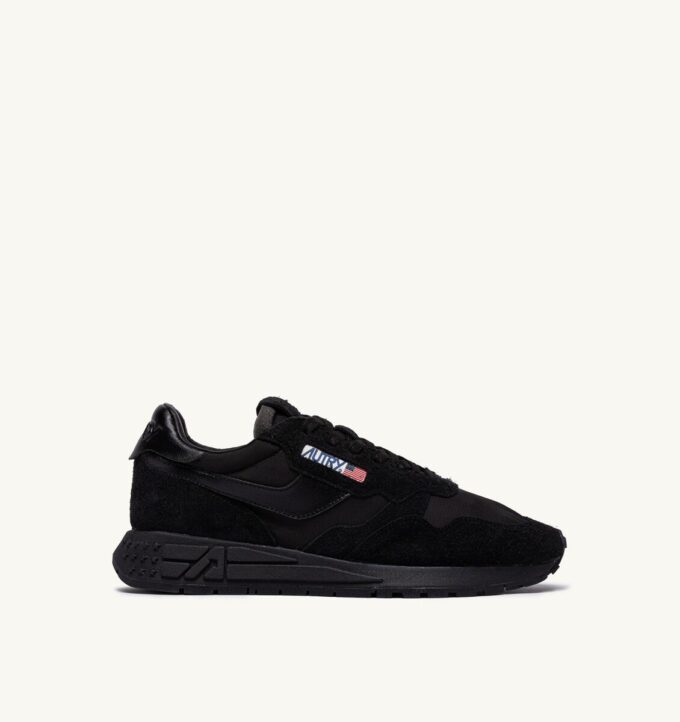 REELWIND LOW SNEAKERS IN BLACK NYLON AND SUEDE