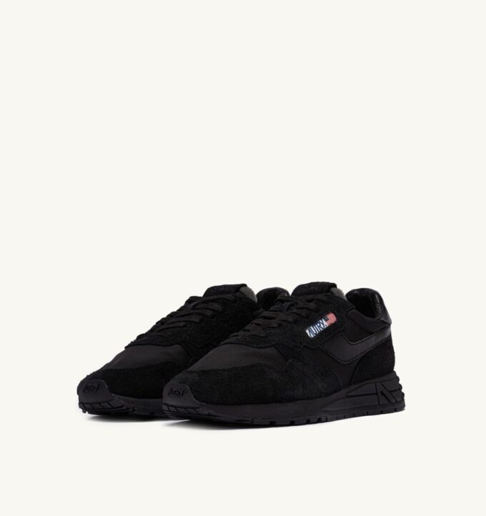 REELWIND LOW SNEAKERS IN BLACK NYLON AND SUEDE